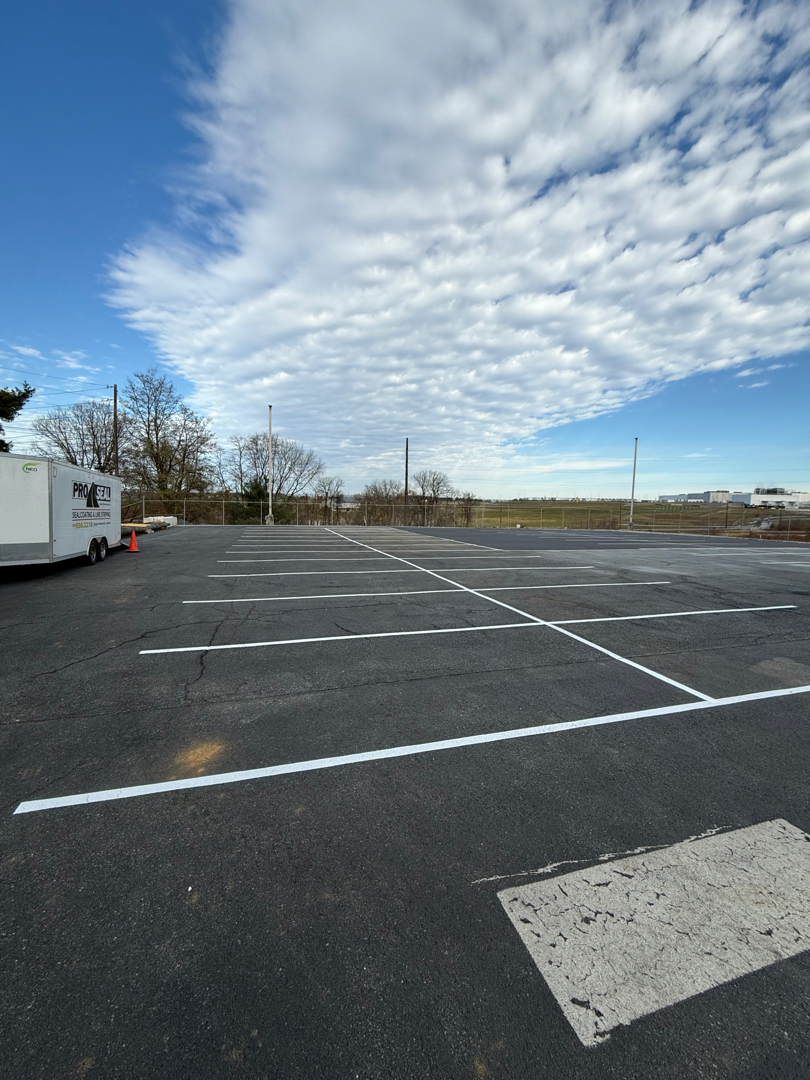 Clean, Professional Line Painting Service at Hershey Tech Center in Hershey, PA