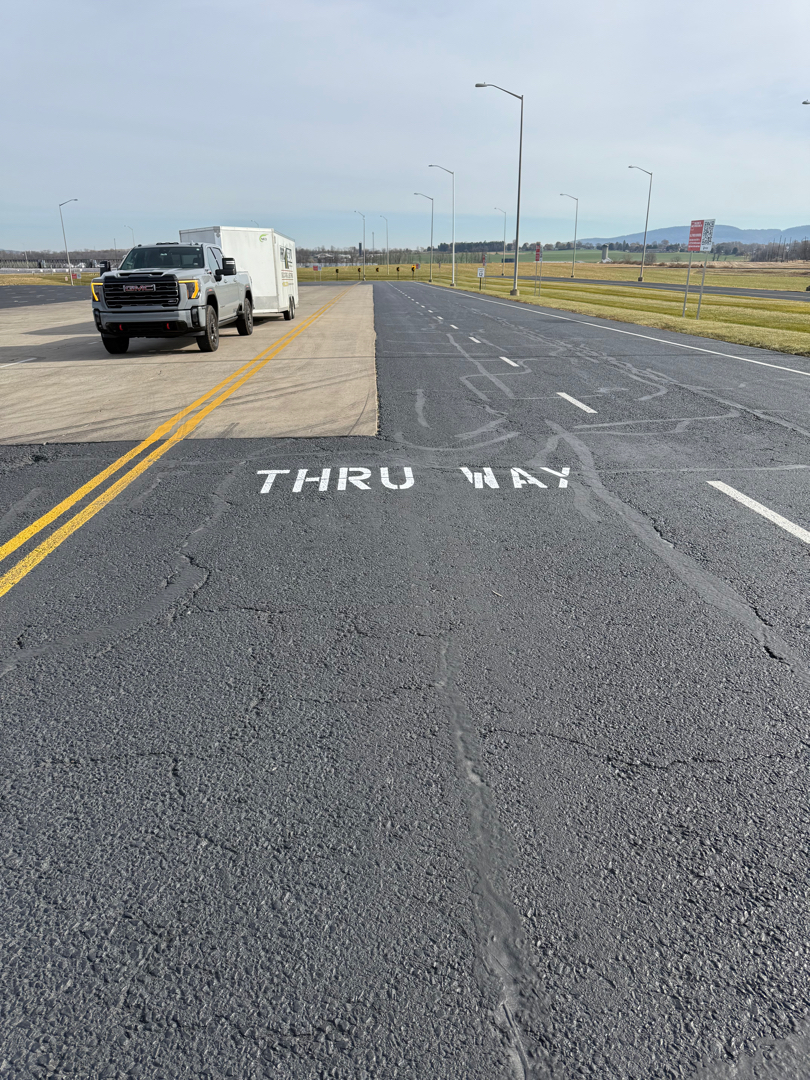 Precision Pavement Marking in New Columbia, PA with Stencil Painting
